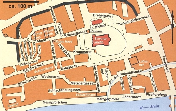 Karte der Altstadt von Frankfurt/M.